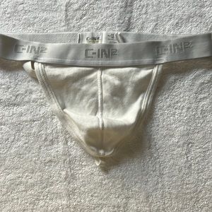 C-IN2 Sexy white Jock! With unique Jock strap straps